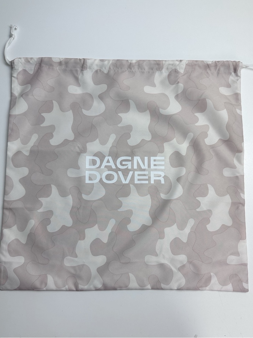 Dagne Dover Cream Camouflage Nylon Dust Bag Travel Pouch